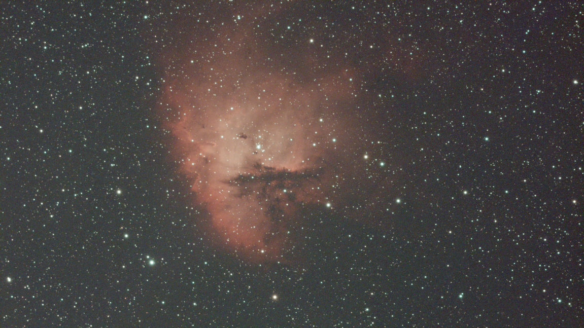 Astro AI Processor astrophotography background correction before processing, NGC 281